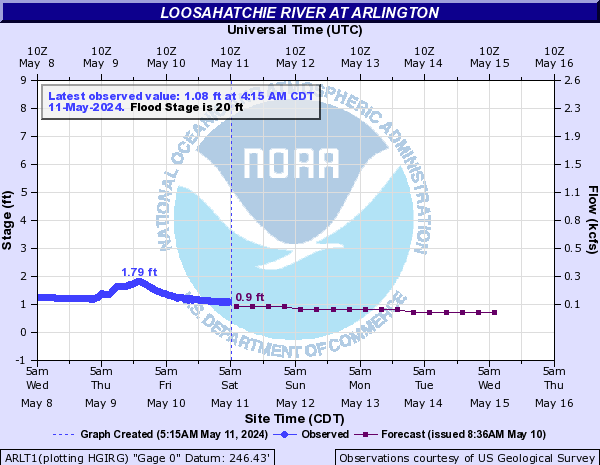 Loosahatchie River at Arlington