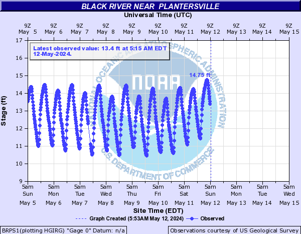 Black River near  Plantersville