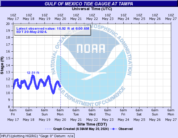 Gulf of Mexico Tide Gauge at Tampa