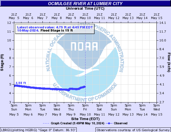 Ocmulgee River at Lumber City