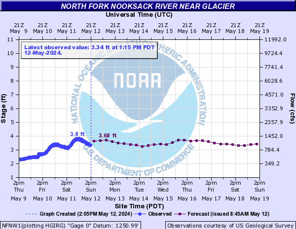 North Fork Nooksack River near Glacier