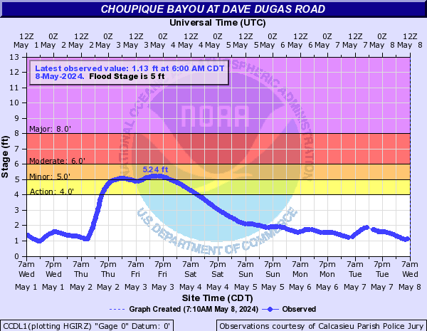 Choupique Bayou at Dave Dugas Road