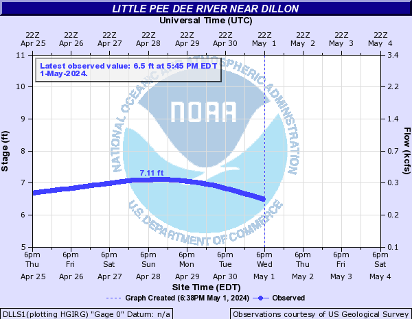 Little Pee Dee River near Dillon