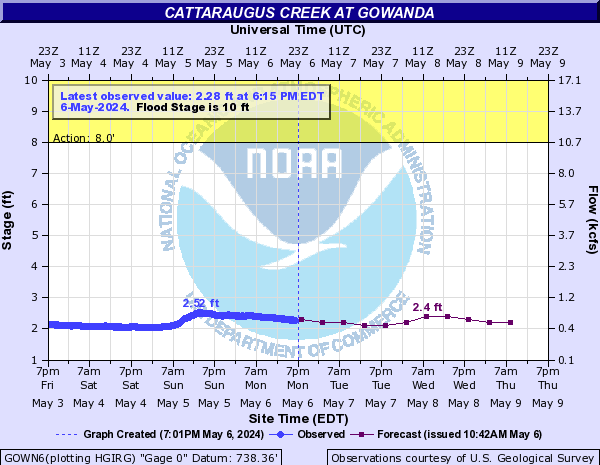 Forecast Hydrograph for GOWN6