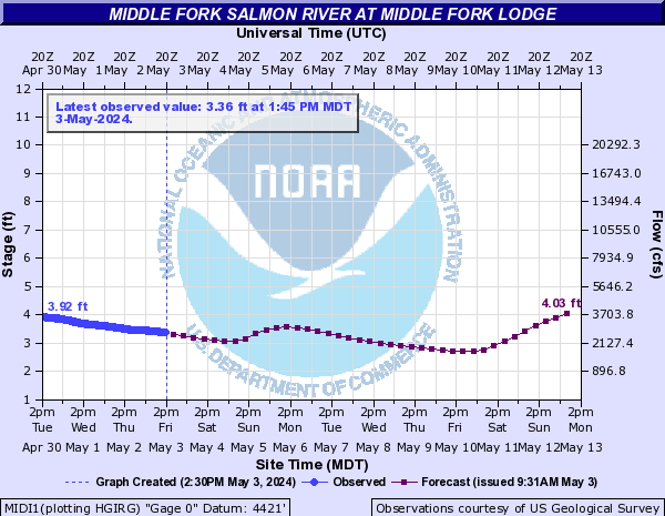 Middle Fork Salmon River Flow