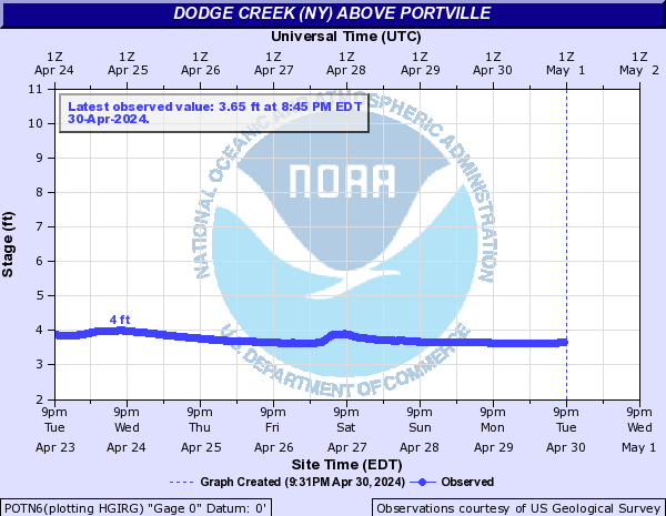 Dodge Creek (NY) above Portville