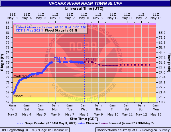 Neches River near Town Bluff