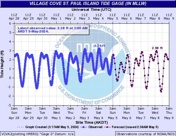 Village Cove at St Paul Island Tide Gage