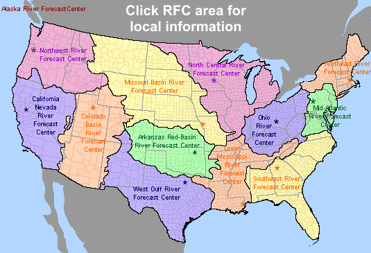 US River Forecast Center Map